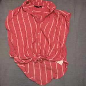 Abercrombie tie front top